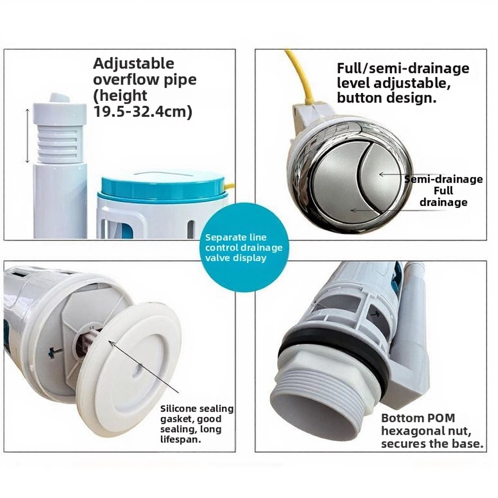 1 Piece Dual Flush Valve Cable - đánh giá và giá Toilet Fill Valve