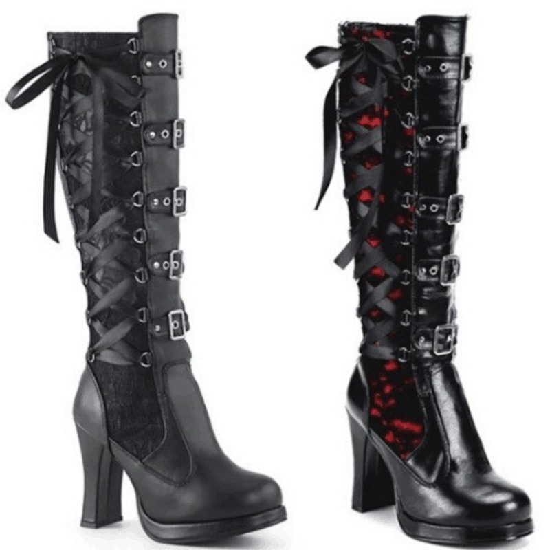 Punk Gothic Style Women's Knee - đánh giá và giá Pipe Bending Spring