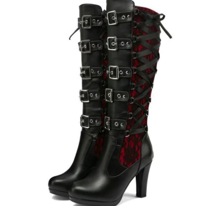 Punk Gothic Style Women's Knee - đánh giá và giá Pipe Bending Spring